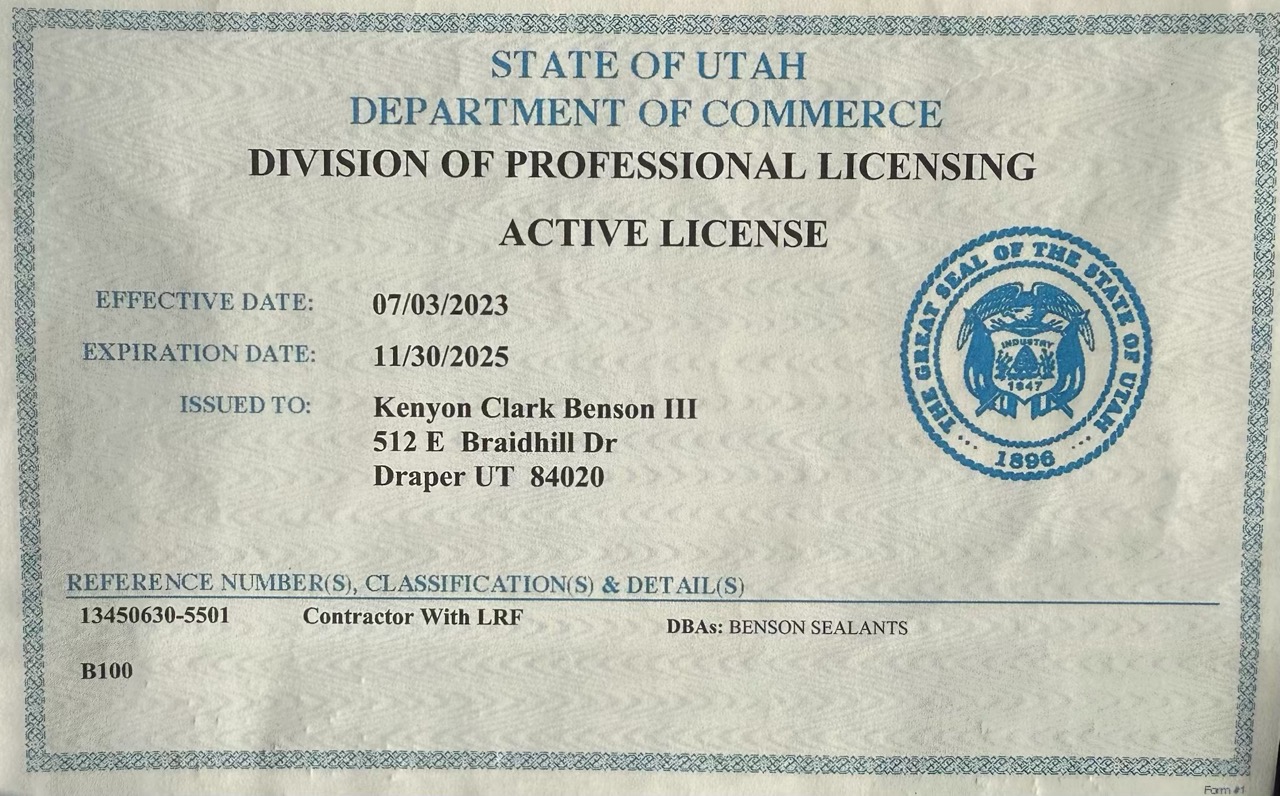 Utah State Contractor License